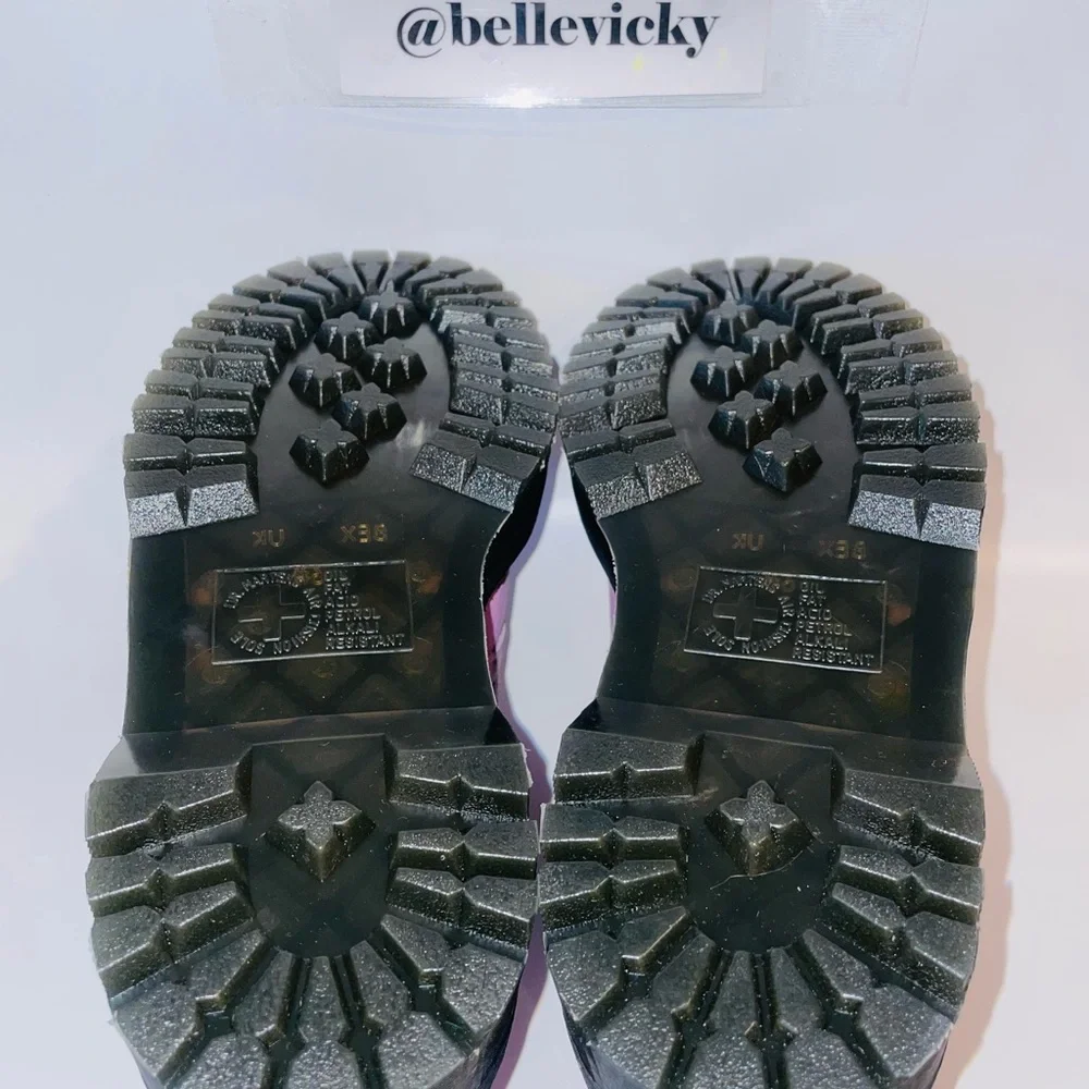 🆕Dr Martens unisex adult 1461 Quad Ii Platform Leather Light Lilac Size 7/8 - Picture 6 of 13